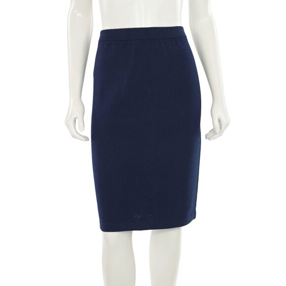 St. John Collection 2Pc Long Navy Double-Breasted Jacket & Skirt Suit sz 6/4 - Picture 12 of 13